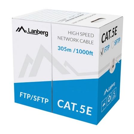 Lanberg LCF5-11CU-0305-S Cable de red Cat5e F/UTP 305 m Gris